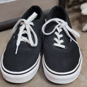 Black/White Vans Canvas Sneakers